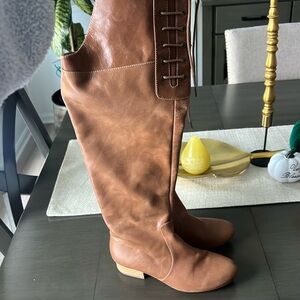 PLOMO ALE LACE KNEE HIGH RIDING BOOTS 36